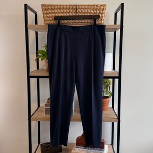 J. Jill Stretch Pont Knit Mid-Rise Pull On Navy Everyday Ankle Pant Trouser, L